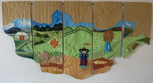 Mongolia map quilt